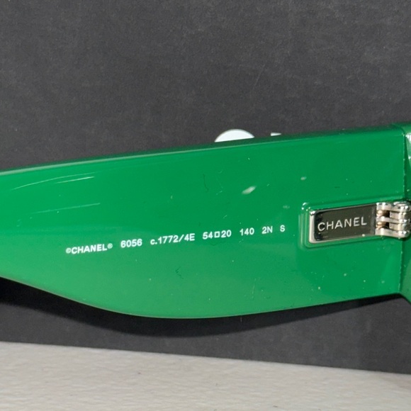 Chanel Green BLACK NEW AUTHENTIC RARE Sunglasses - Picture 5 of 7